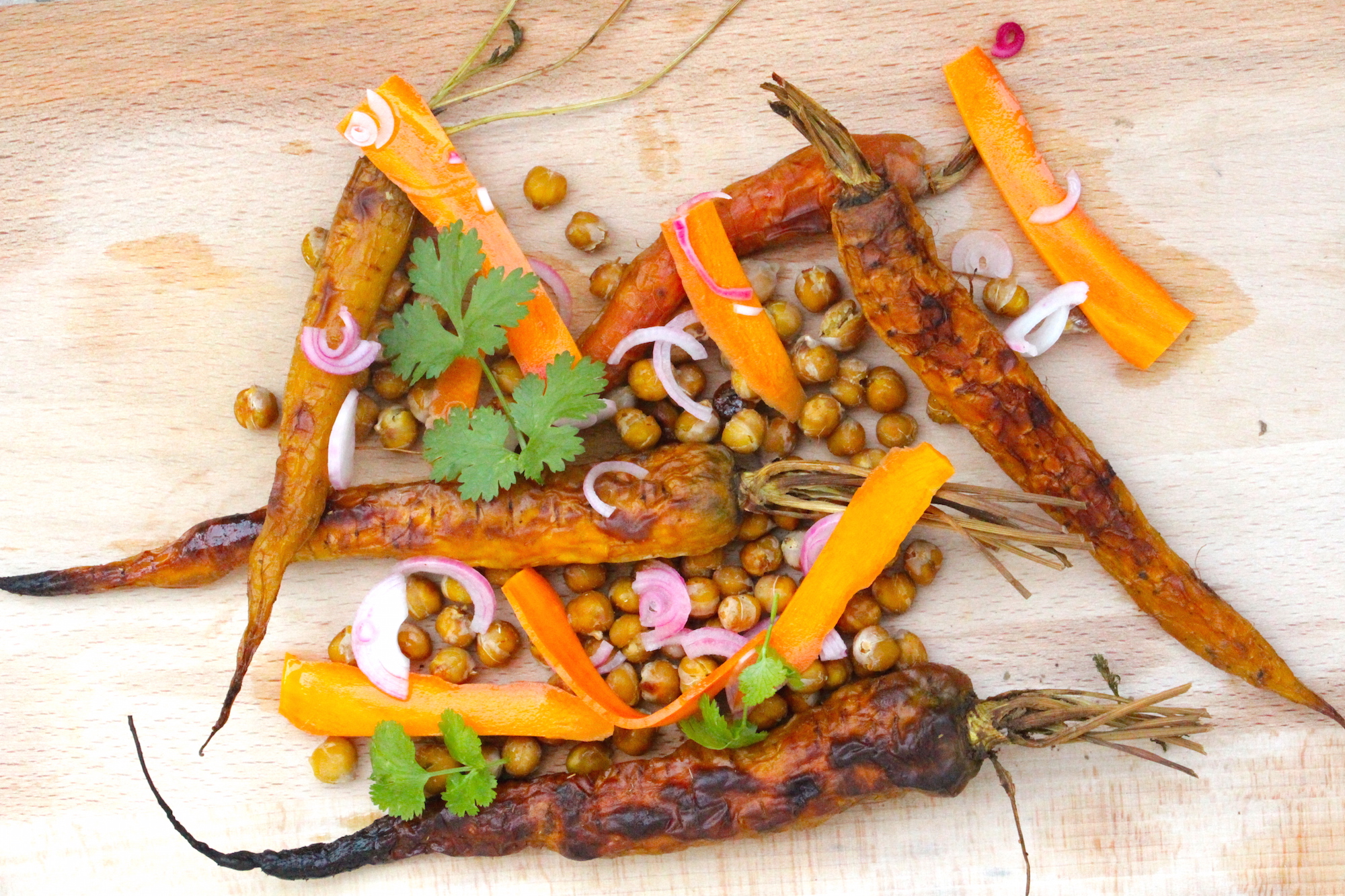 carrots and chickpeas