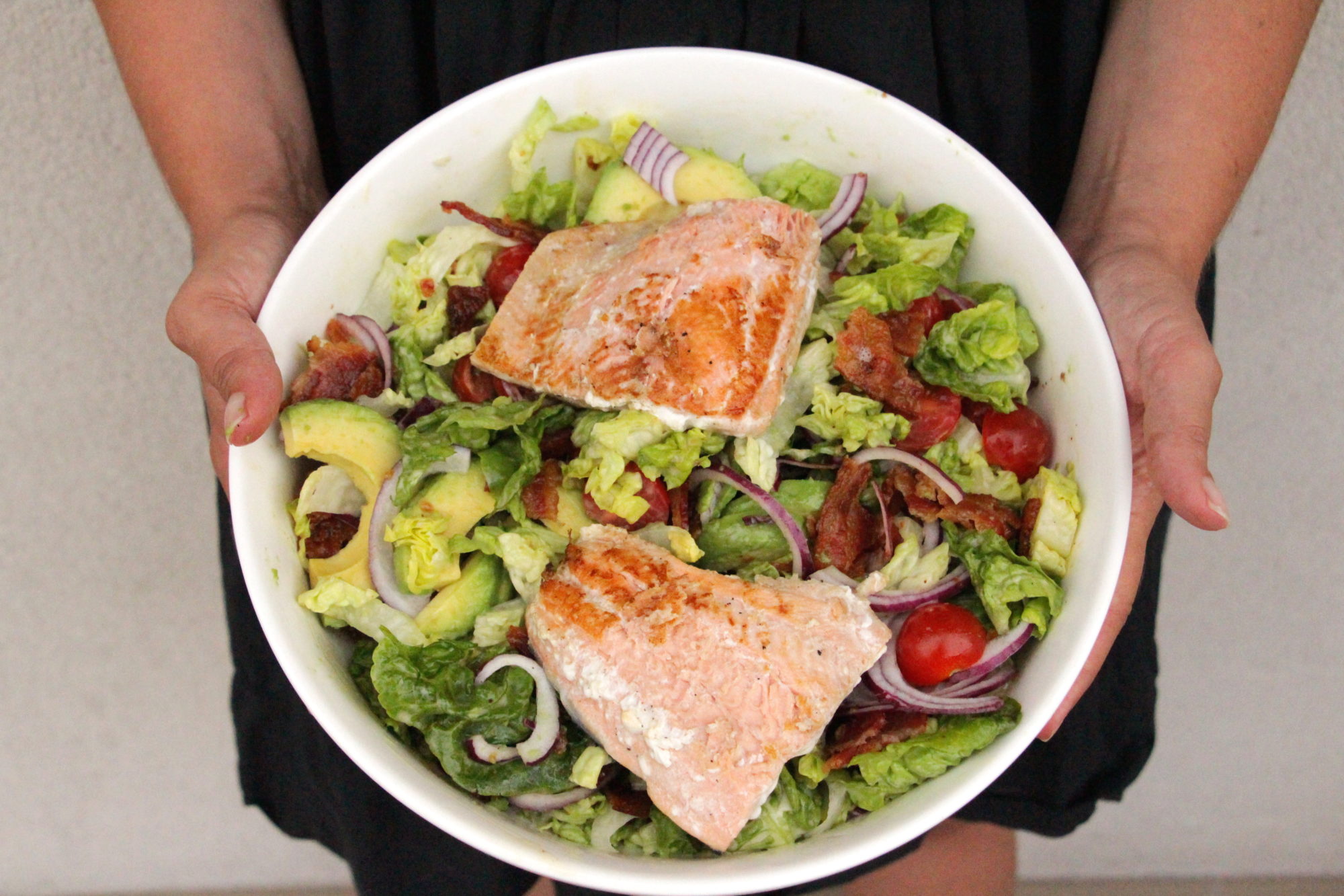 salmon blt salad